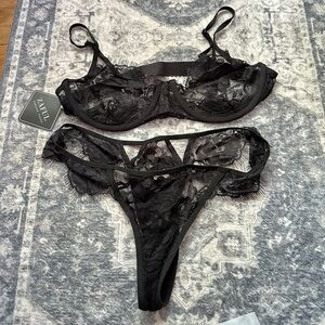 Black Lace Bra and panty set Intimates